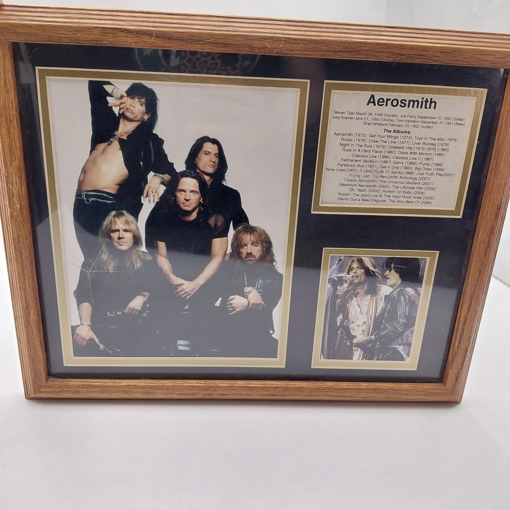 Aerosmith Framed Memorabilia Photo Collage Art Musician Music Fan Rock Read